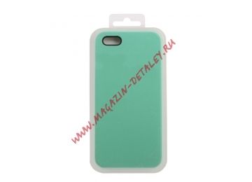 Силиконовый чехол для iPhone 5/5S/5SE  Silicone Case (тиффани, блистер) 50