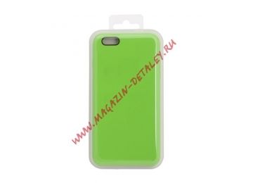 Силиконовый чехол для iPhone 6/6S Plus Silicone Case (салатовый, блистер) 31