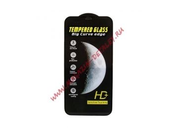 Защитное стекло MOON для iPhone 12/12 Pro Tempered Glass Big Curve Edge 2,5D 0,33 мм (черное)