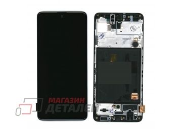 Дисплей (экран) в сборе с тачскрином для Samsung Galaxy A51 SM-A515F/DS черный с рамкой (Premium SC LCD)