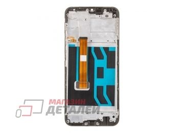 Дисплей (экран) в сборе с тачскрином для Realme C25y (RMX3269) черный с рамкой (Premium LCD)