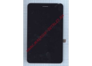 Дисплей (экран) в сборе с тачскрином для ASUS FonePad 7 ME175 черный с рамкой