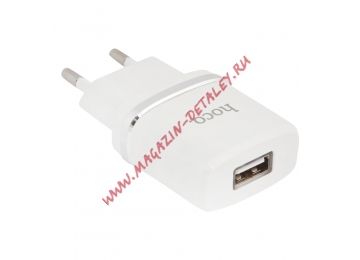 Блок питания (сетевой адаптер) HOCO C11 Smart Dual USB + Lighting Cable Charger Set (EU) USB 1,0A белый