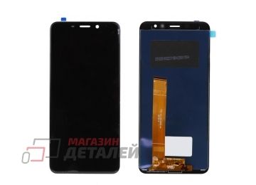 Дисплей (экран) в сборе с тачскрином для Meizu M6s черный (Premium LCD)