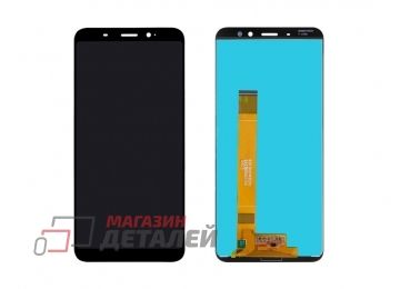 Дисплей (экран) в сборе с тачскрином для Meizu M6s черный (Premium LCD)