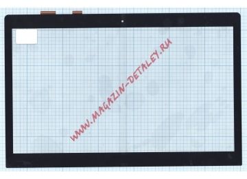 Сенсорное стекло (тачскрин) для Asus S400 5343R FPC-1 черное с рамкой