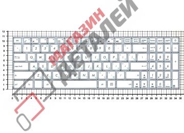 Клавиатура для ноутбука Asus X540 R540 X540L белая без рамки