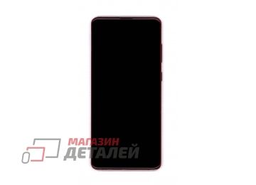 Дисплей (экран) в сборе с тачскрином для Samsung Galaxy Note 10 Lite SM-N770F красный с рамкой (Premium LCD)