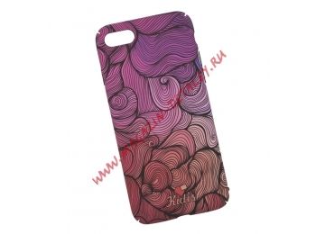 Защитная крышка для iPhone 8/7 "KUtiS" Rainbow Hairs DK-8 (малиновая)