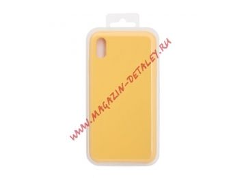 Силиконовый чехол для iPhone Xs Max "Silicone Case" (желтый, блистер) 4