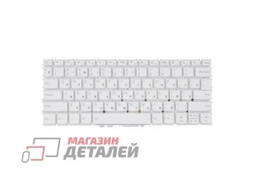 Клавиатура для ноутбука Lenovo Yoga Slim 7-13ACN05 белая без рамки, с подсветкой
