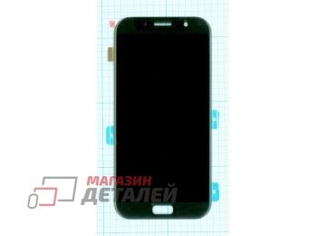 Дисплей (экран) в сборе с тачскрином для Samsung Galaxy A7 (2017) SM-A720F черный (Premium LCD)