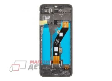 Дисплей (экран) в сборе с тачскрином для Tecno Spark Go 2023 (BF7) черный с рамкой (Premium LCD)