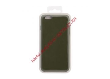 Силиконовый чехол для iPhone 6/6S Plus Silicone Case (темно-зеленый, блистер) 48