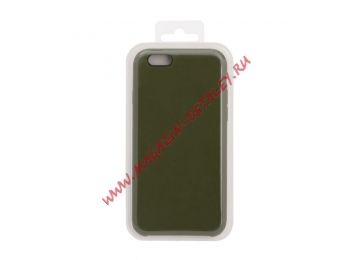 Силиконовый чехол для iPhone 6/6S Silicone Case (темно-зеленый, блистер) 48