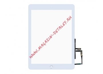 Сенсорное стекло (тачскрин) для Apple iPad Air, iPad 9.7 2017 + кнопка HOME белый