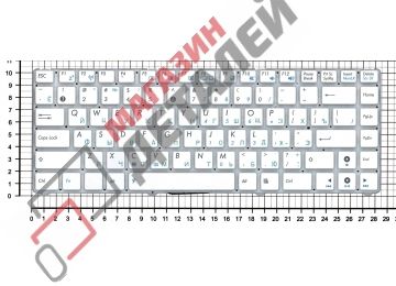 Клавиатура для ноутбука Asus 1215 1225c 1225b белая