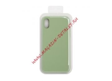 Силиконовый чехол для iPhone X/Xs "Silicone Case" (зеленый, блистер) 1