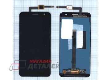 Дисплей (экран) в сборе с тачскрином для ZTE Blade V7 черный