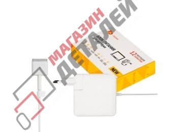 Блок питания (зарядное устройство) ZeepDeep для ноутбука MacBook Pro Retina A1435 A1425 A1502 16.5V 3.65A 60W MagSafe 2 белый, в розетку