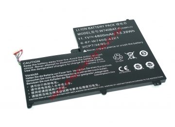 Аккумулятор W740BAT-6 для ноутбука DNS Clevo W740 11.1V 4800mAh черный Premium