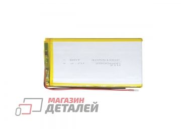 Аккумулятор универсальный 4x55x100 мм 3.8V 2500mAh Li-Pol (2 pin)