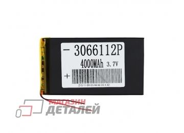 Аккумулятор универсальный 3x66x112 мм 3.8V 4000mAh Li-Pol (2 Pin)