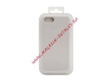 Силиконовый чехол для iPhone 8/7 Silicone Case (светло-серый, блистер)