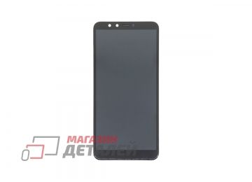 Дисплей (экран) в сборе с тачскрином для Huawei Y9 (2018) черный с рамкой