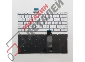 Клавиатура для ноутбука Xiaomi Air 12.5 серебристая с подсветкой