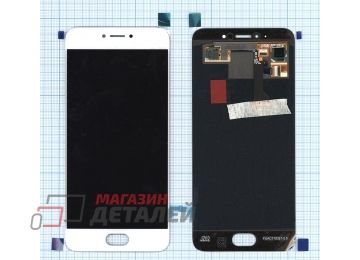 Дисплей (экран) в сборе с тачскрином для Meizu Pro 6 белый Premium