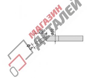 Сменное жало CXR-80RT-5СJ для паяльника CXR-80 (d10мм)
