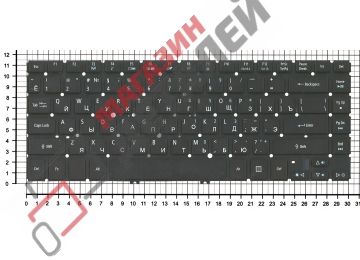 Клавиатура для ноутбука Acer Aspire V5-471 V5-431 черная без рамки с подсветкой