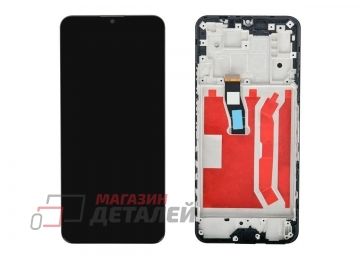 Дисплей (экран) в сборе с тачскрином для Huawei Nova Y72 (MGA-LX3) черный с рамкой