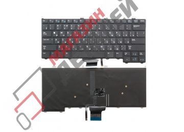 Клавиатура для ноутбука Dell Latitude E7000, E7240, E7440 черная с подсветкой