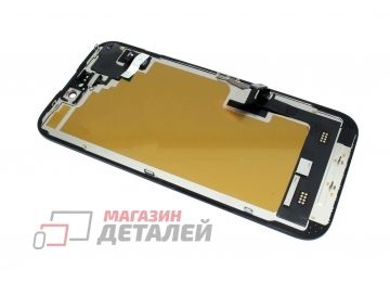 Дисплей (экран) в сборе с тачскрином для iPhone 15 (A3090) черный Soft OLED, Full HD