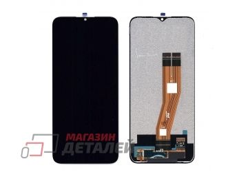 Дисплей (экран) в сборе с тачскрином для Samsung Galaxy A03S SM-A037F черный (small size)