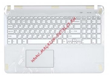 Клавиатура (топ-панель) для ноутбука Sony FIT 15 SVF15 белая, без подсветки - купить в Москве за 3 120 р.