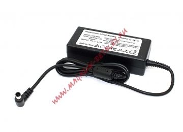 Блок питания (сетевой адаптер) OEM для ноутбуков Sony Vaio 16V 3.75A 60W 6.5x4.4 мм черный, с сетевым кабелем