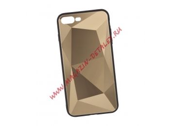 Защитная крышка "LP" для iPhone 7 Plus/8 Plus "Diamond Glass Case" (золотой бриллиант/коробка)