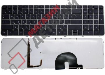 Клавиатура для ноутбука HP Envy 17 черная c бронзовой рамкой и подсветкой