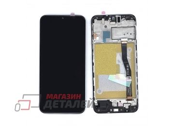 Дисплей (экран) в сборе с тачскрином для Samsung Galaxy M20 SM-M205FD черный с рамкой (Premium LCD)