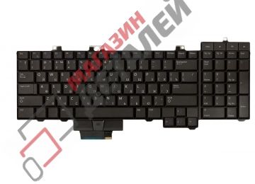 Клавиатура для ноутбука Dell Precision M6400 M6500 черная с трекпойнтом и подсветкой