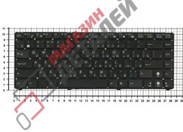 Клавиатура для ноутбука Asus Eee PC 1215 1225 черная без рамки без подсветки