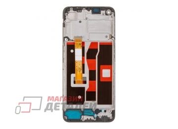 Дисплей (экран) в сборе с тачскрином для Oppo A55 4G (CPH2325) черный с рамкой (Premium LCD)
