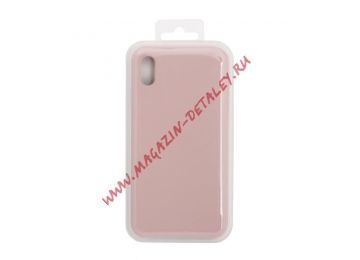 Силиконовый чехол для iPhone Xs Max"Silicone Case" (пыльно-розовый, блистер)