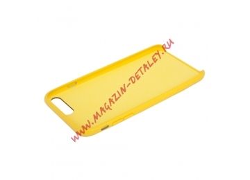 Защитная крышка для iPhone 8 Plus/7 Plus Leather Сase кожаная (желтая, коробка)