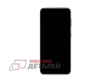 Дисплей (экран) в сборе с тачскрином для Samsung Galaxy S21 5G SM-G991B розовый с рамкой (Premium LСD)