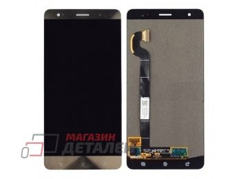 Дисплей (экран) в сборе с тачскрином для Asus ZenFone 3 Deluxe ZS570KL золотистый