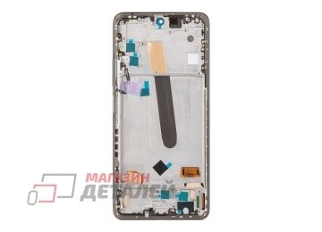 Дисплей (экран) в сборе с тачскрином для Xiaomi POCO F3, Mi 11i черный с рамкой  (Premium LCD)